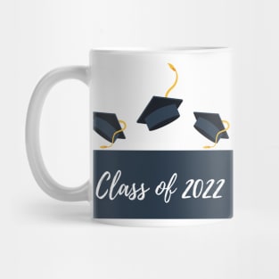 Class Of 2022. Navy, Gold and White Graduation 2022 Design. Mug